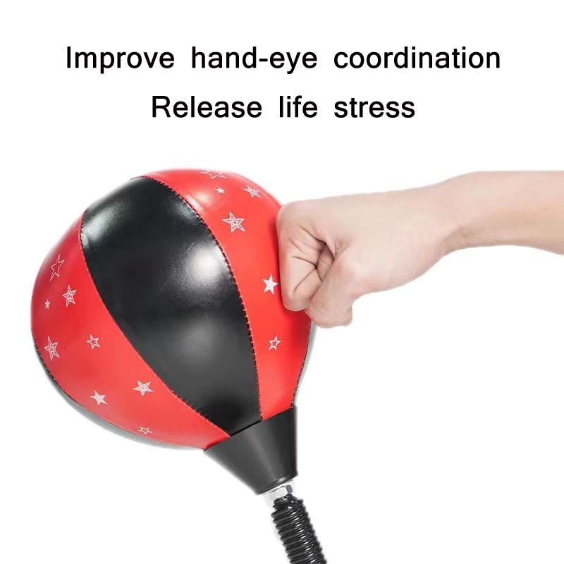 Desktop Boxing Speed Ball With Reaction Target - Red / Black