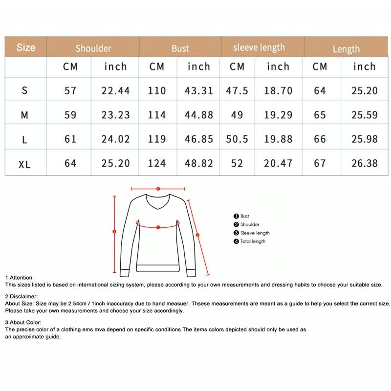 Women Round Neck Knitted Sweater Letters Jacquard Pullover Sweater - Size S - Red