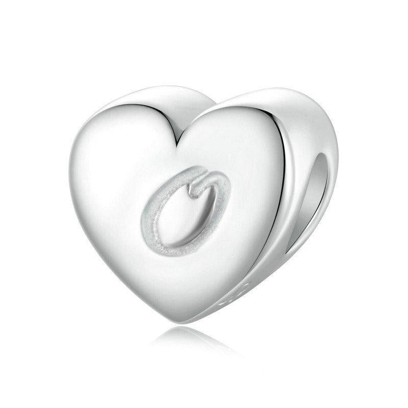 925 Sterling Silver Platinum Plated Love Letters Diy Beads In - L