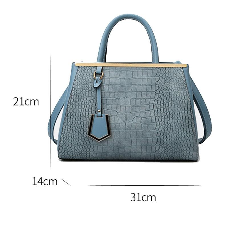Patchwork Stone Pattern Handbag - Shoulder / Crossbody - Black