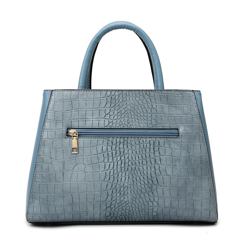 Patchwork Stone Pattern Handbag - Shoulder / Crossbody - Black
