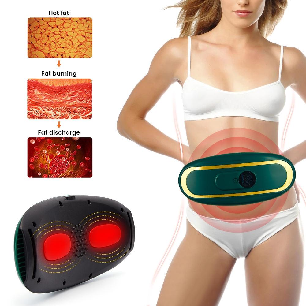 Hot Compress Abdominal Massage Belt For Menstrual Relief Green - Green