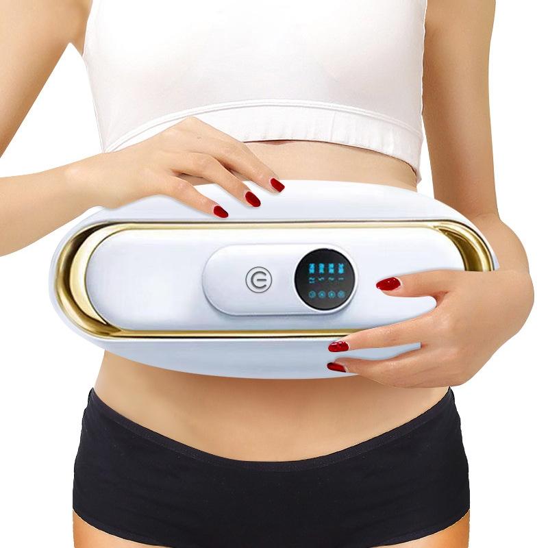 Hot Compress Abdominal Massage Belt For Menstrual Relief Green - Green