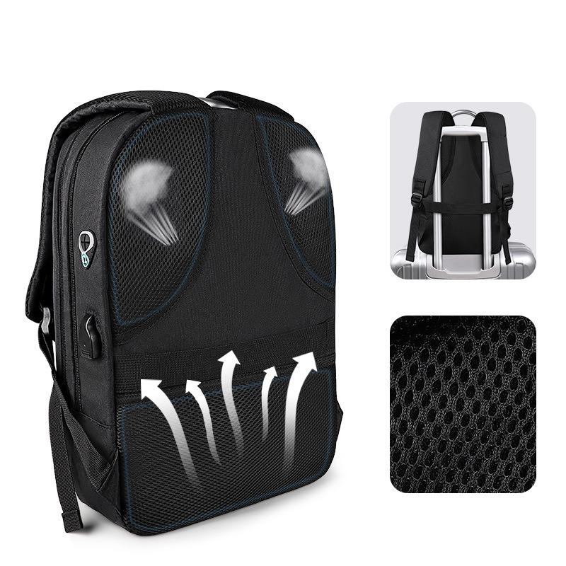 13-15.6 Inch Anti-theft Laptop Backpack in Mysterious Black