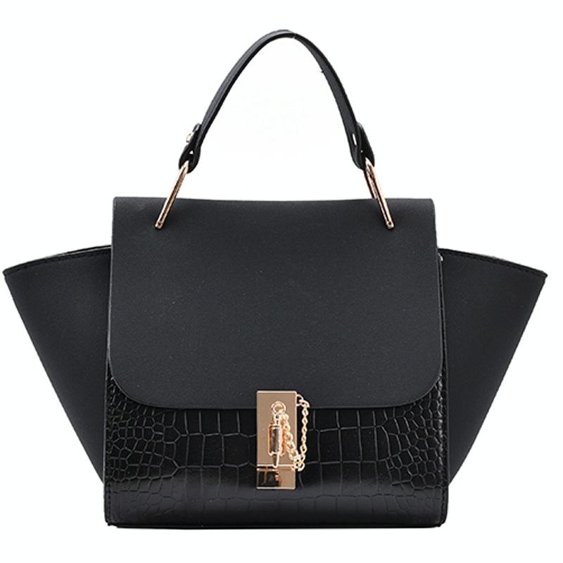 Versatile Vintage Wing Crossbody Bag with Frosted Finish and Chain - Khaki