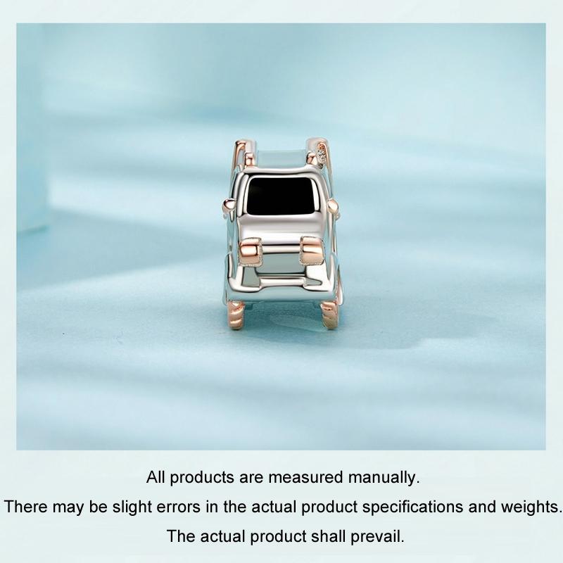 925 Sterling Silver Rose Gold Off Road Diy Beads