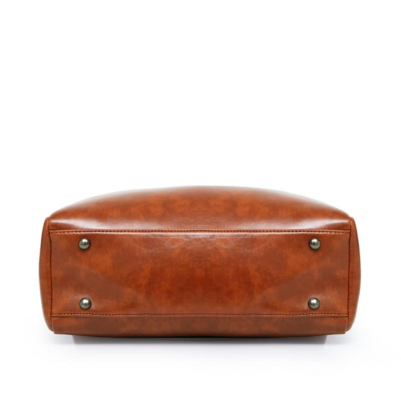 Retro Ladies Handbag - 4-in-1 Fashion Bucket Bag with Large Capacity - Red Eine