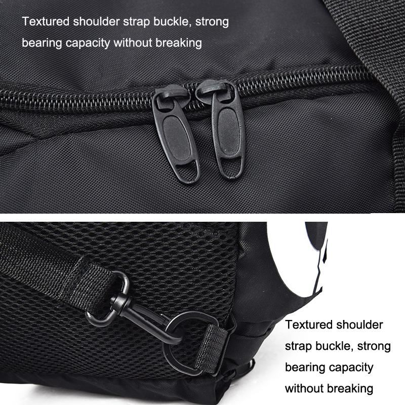 Waterproof Fitness Backpack For Swimming And Travel - Black Bottom White Word