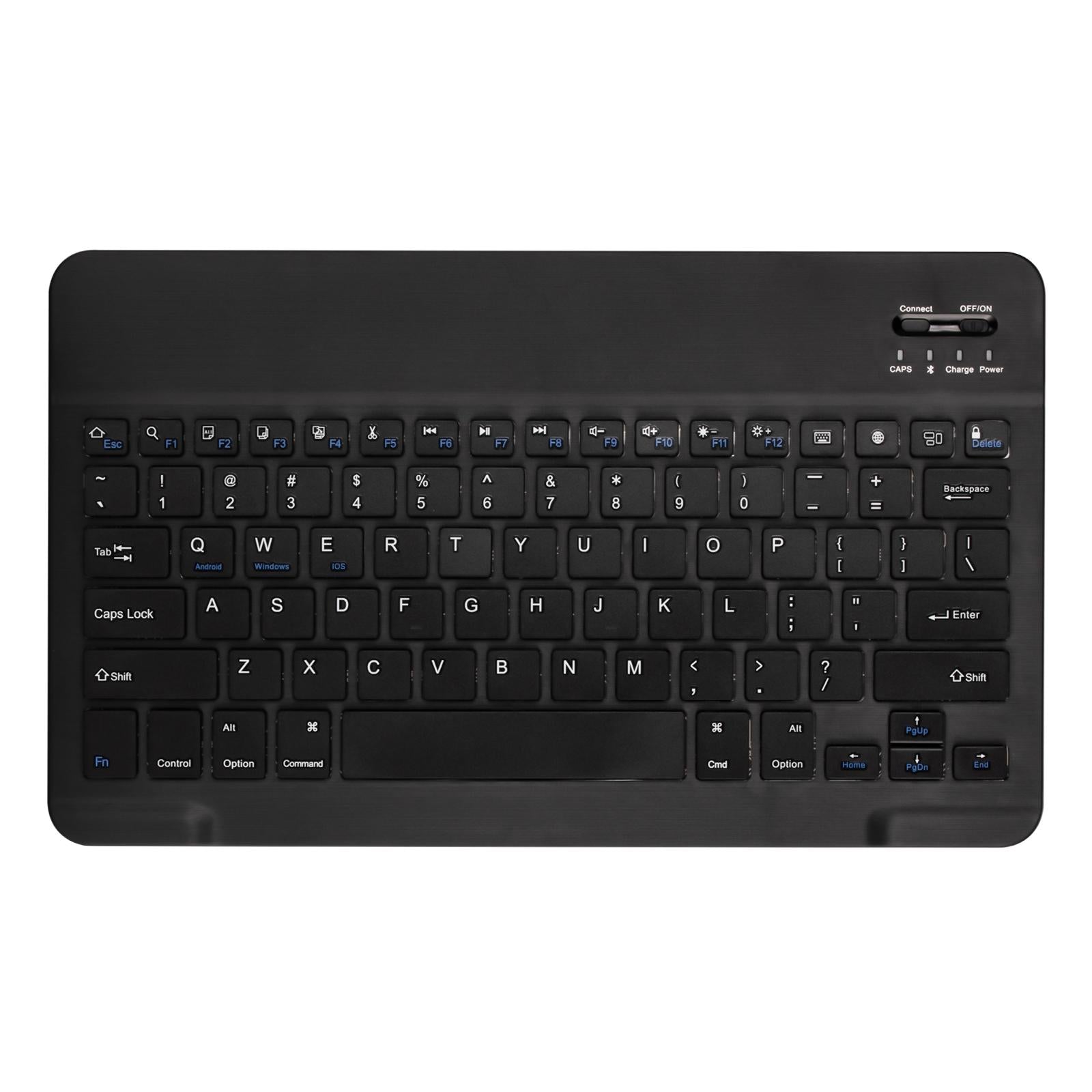 Detachable Bluetooth Keyboard Tablet Case For Ipad Pro 12.9 With Holder Pen Slot - Black