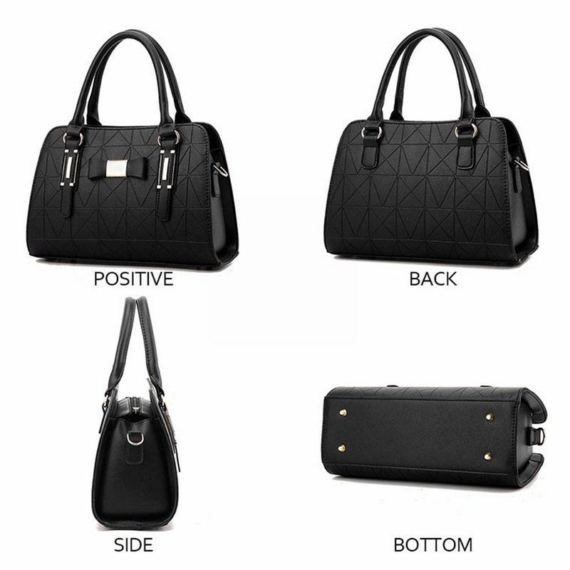 Embossed Bowknot Shoulder Bag For Women - White