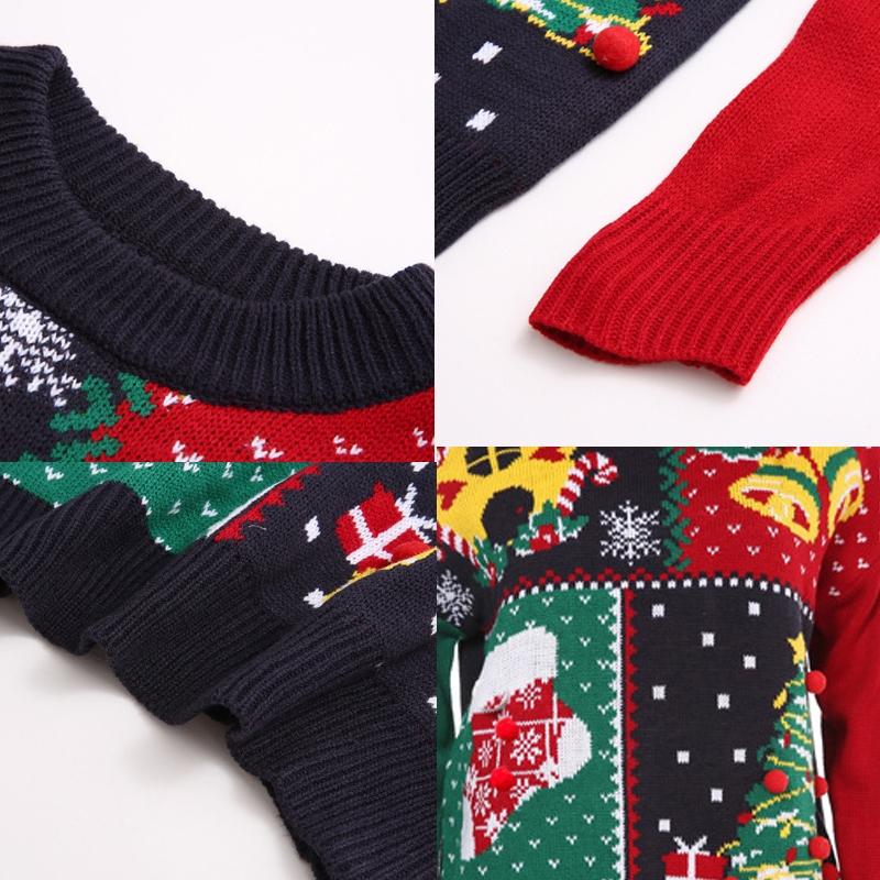 Women Small Snowflake Christmas Knit Sweater - Size S Dark Blue