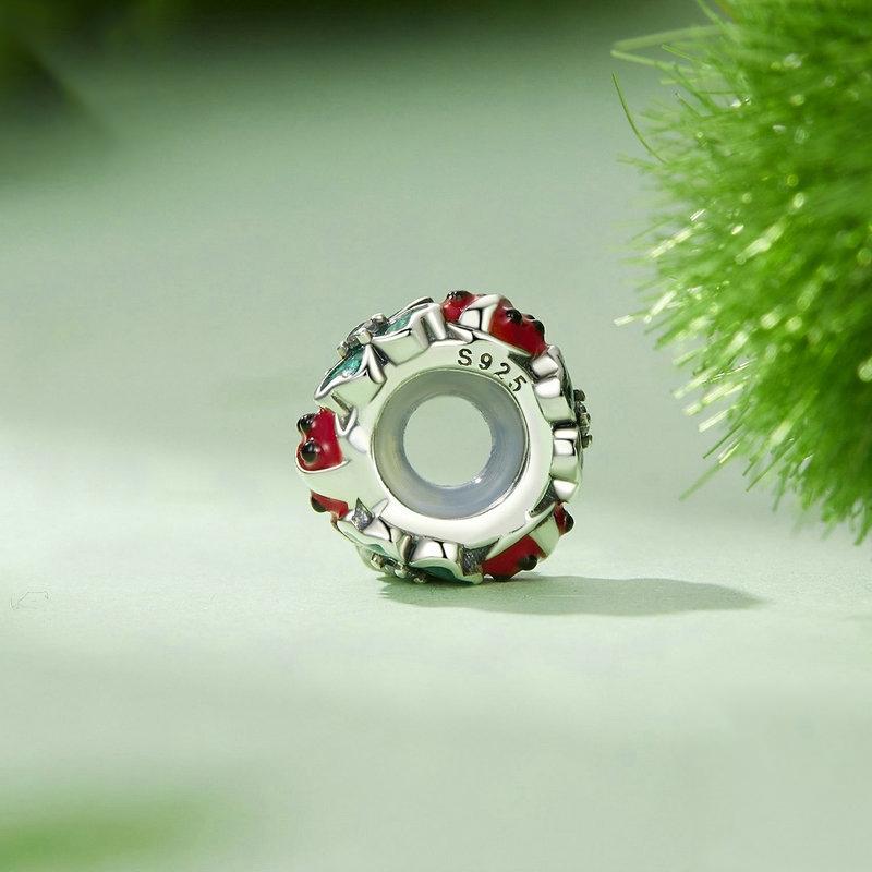 925 Sterling Silver Zircon Ladybug Clover Diy Beads & Silicone