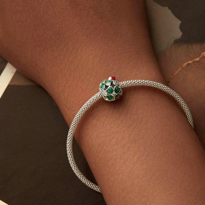 925 Sterling Silver Ladybug Clover Diy Beads