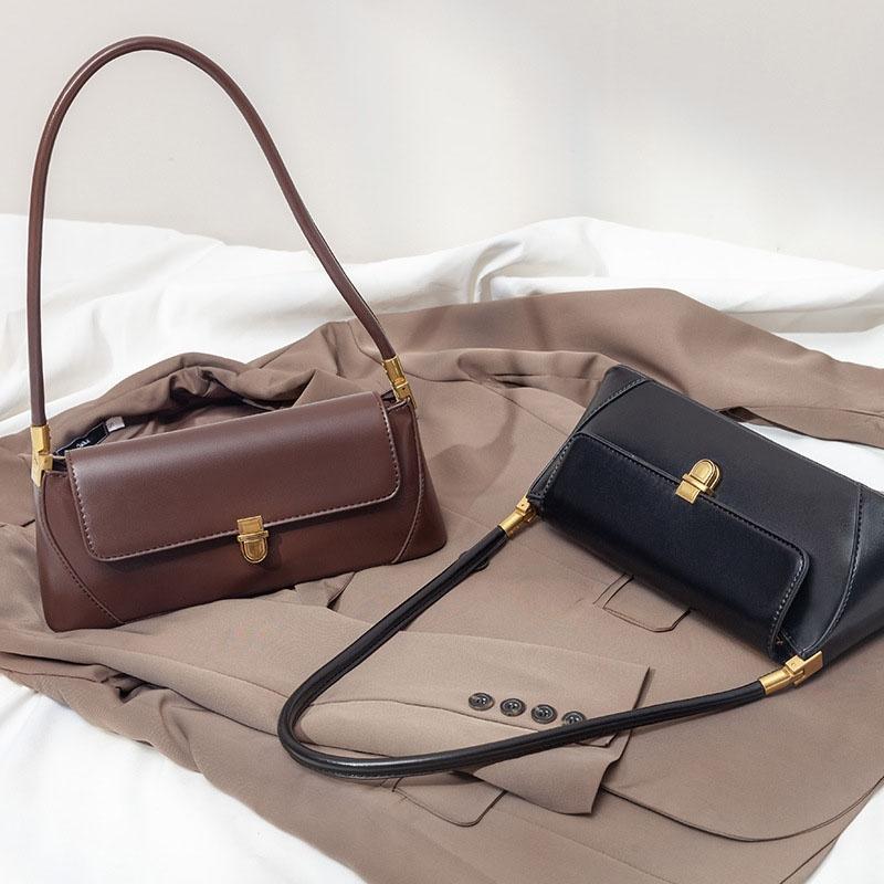 Vintage Women Shoulder Bag - Olive Black