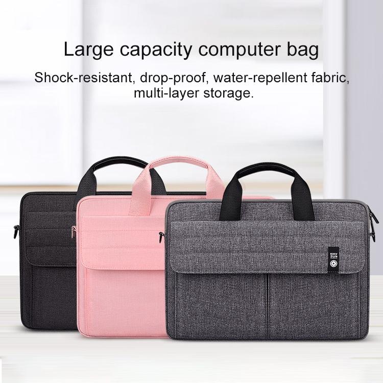 13.3 Inch Laptop Carrying Bag with Shoulder Strap - Handheld Briefcase Style - Black