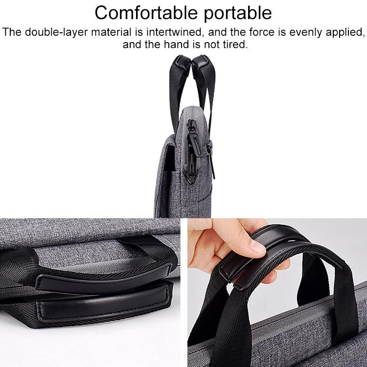13.3 Inch Laptop Carrying Bag with Shoulder Strap - Handheld Briefcase Style - Black