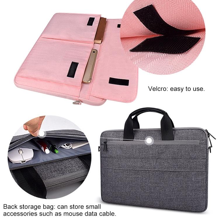 13.3 Inch Laptop Carrying Bag with Shoulder Strap - Handheld Briefcase Style - Black