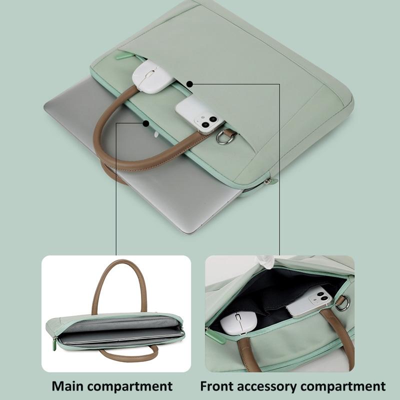 13-13.3 Inch Laptop Bag Crossbody Briefcase in Oxford Cloth - Black - 14 - 14.6 Inch