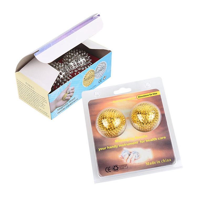 2-In-1 Magnetic Massage Ball For Muscle Relaxation 4.7Cm - Gold