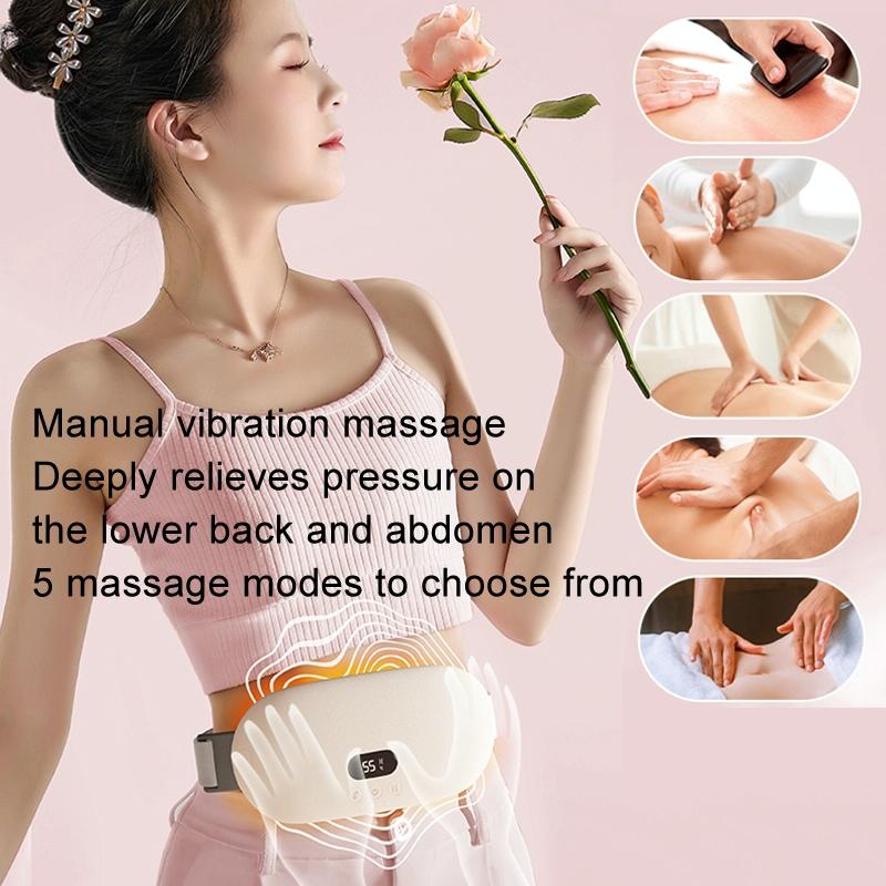 Smart Massage Belt For Abdomen & Waist Electric & Warm - Pink 4000Mah