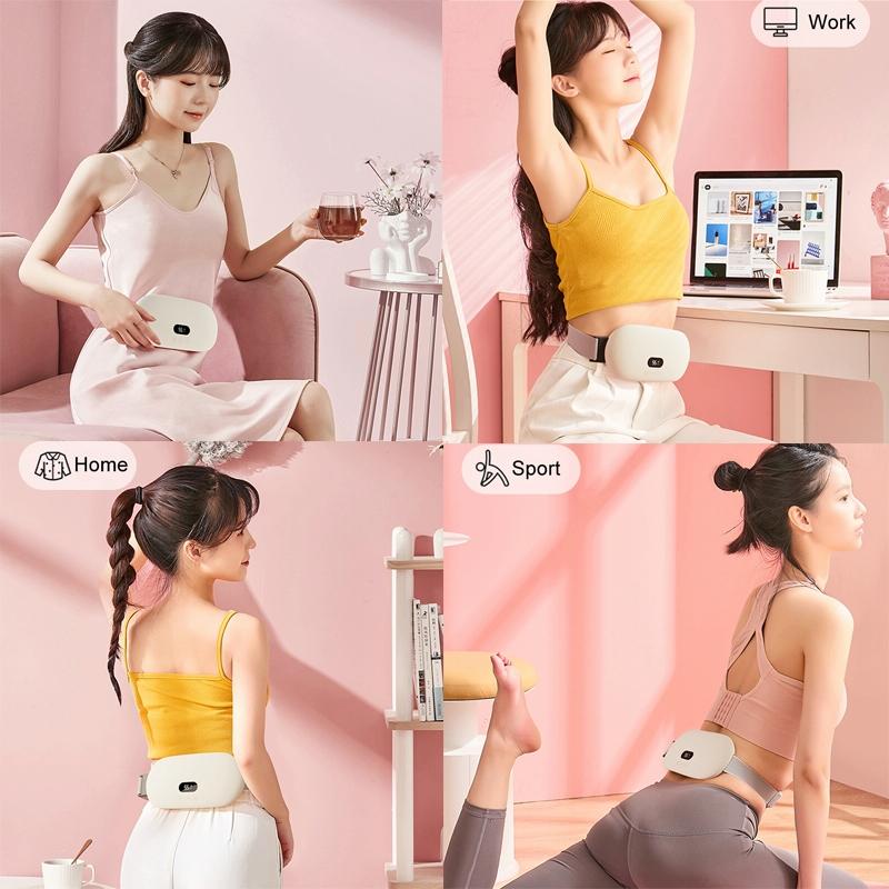 Smart Massage Belt For Abdomen & Waist Electric & Warm - Pink 4000Mah