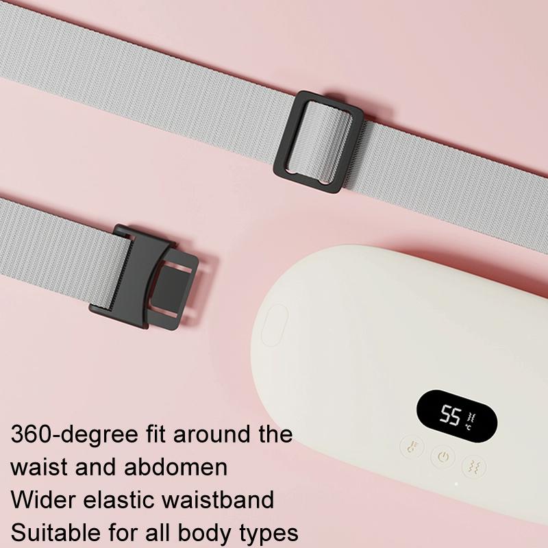 Smart Massage Belt For Abdomen & Waist Electric & Warm - Pink 4000Mah