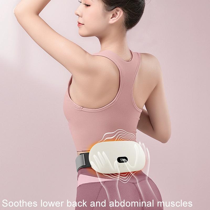 Smart Massage Belt For Abdomen & Waist Electric & Warm - Pink 4000Mah