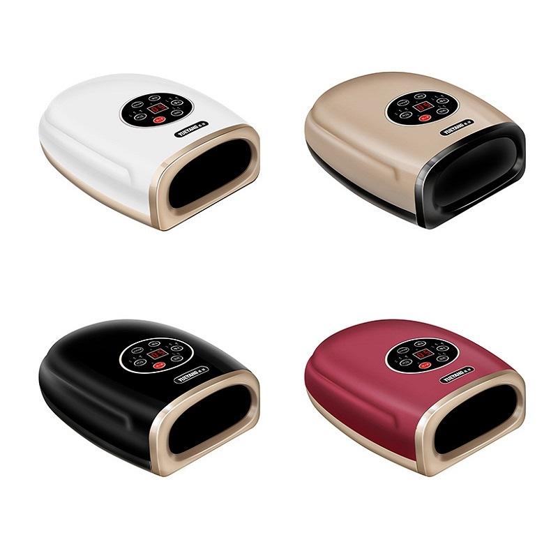 Hand Finger Joint Massager Wrist Palm Physiotherapy Mouse Meridian Acupoint Charging Amber Gold - Pearl White