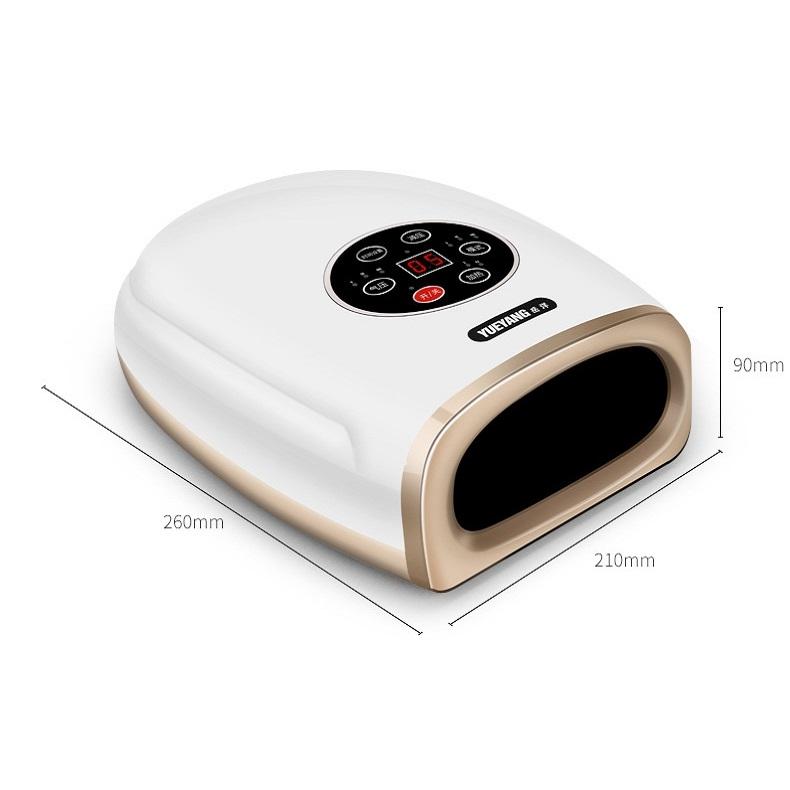 Hand Finger Joint Massager Wrist Palm Physiotherapy Mouse Meridian Acupoint Charging Amber Gold - Pearl White
