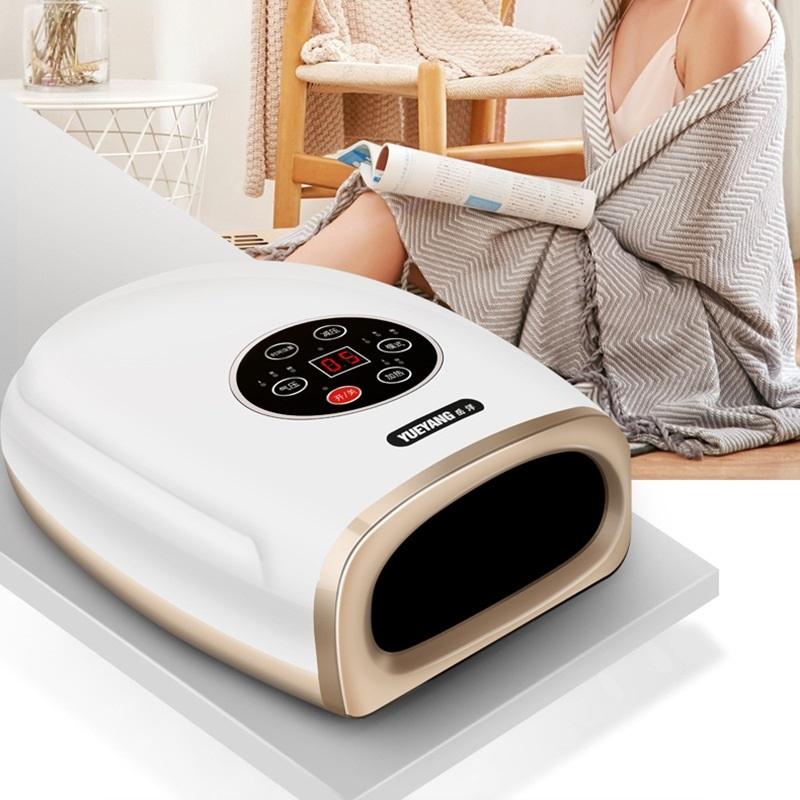 Hand Finger Joint Massager Wrist Palm Physiotherapy Mouse Meridian Acupoint Charging Amber Gold - Pearl White