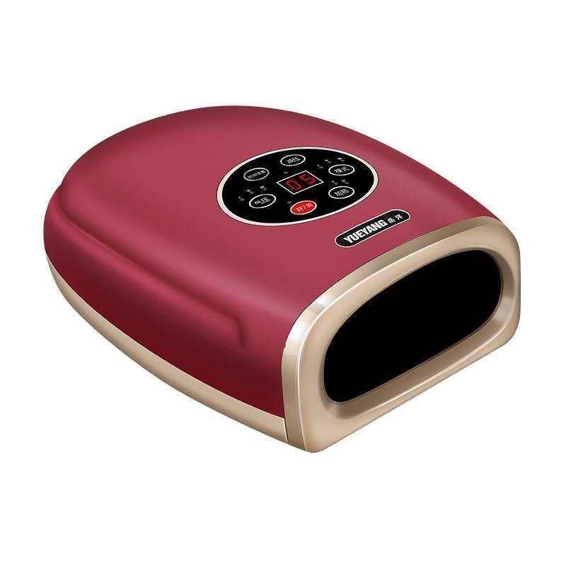 Hand Finger Joint Massager Wrist Palm Physiotherapy Mouse Meridian Acupoint Charging Amber Gold - Pearl White