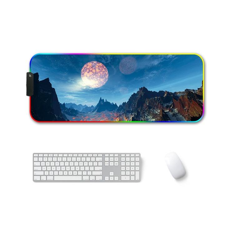Rgb Non Slip Mouse Pad With Thermal Transfer - Vast Starry Sky