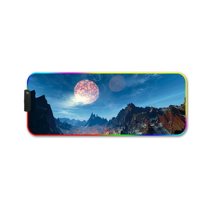 Rgb Non Slip Mouse Pad With Thermal Transfer - Vast Starry Sky