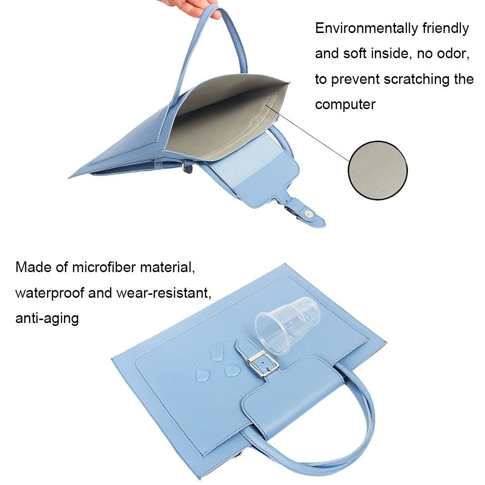 15-inch Waterproof Laptop Bag with Power Pack - Portable - Light Grey