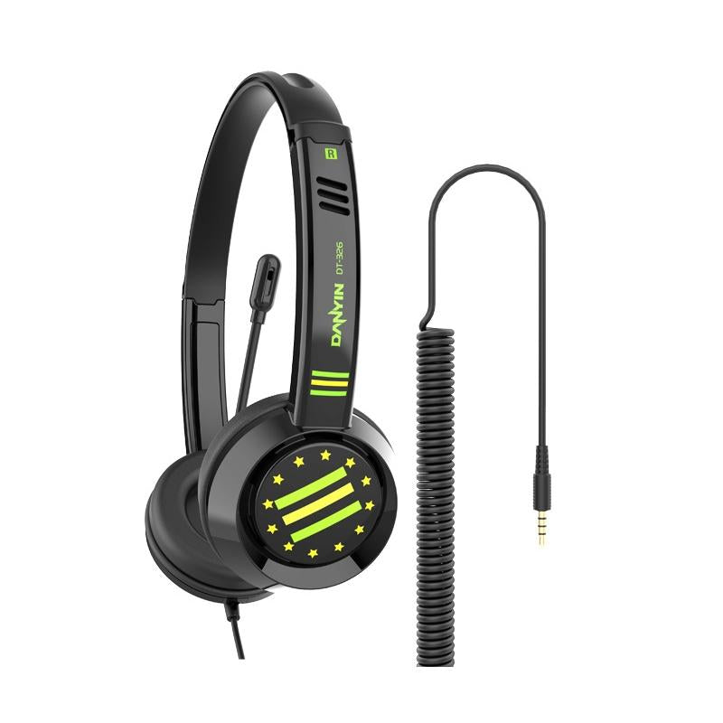 Kids' Headset With Mic 1.8M Cable Star Flag - White