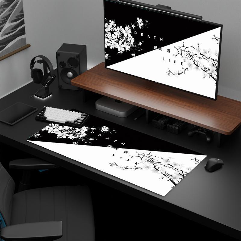 Cherry Blossom Ink Painting Mouse Pad Non Slip - Pattern 1 - 400X900X2Mm