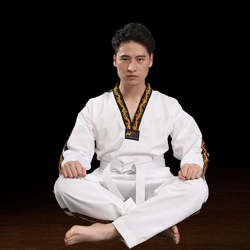 130Cm Cotton Taekwondo Training Uniform For All Ages - Red - 170