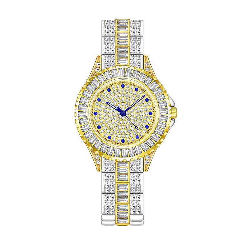 Diamond-inlaid Women Chain Watch - Elegant Jewelry - Silver Golden