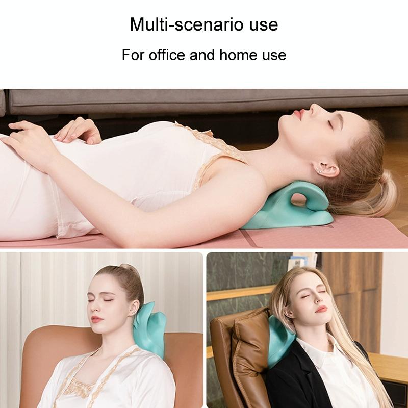 Cervical Massager C-Type Traction Support Pillow - Blue