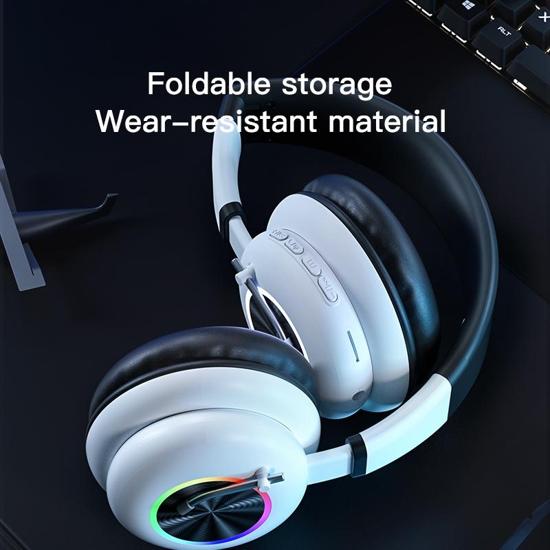 Foldable Wireless Headset With Mic Ke-29 - Pink