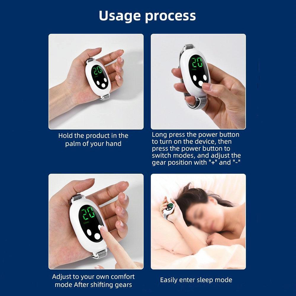 Smart Handheld Sleep Meter Ems Pulse Sleep Aid - Green