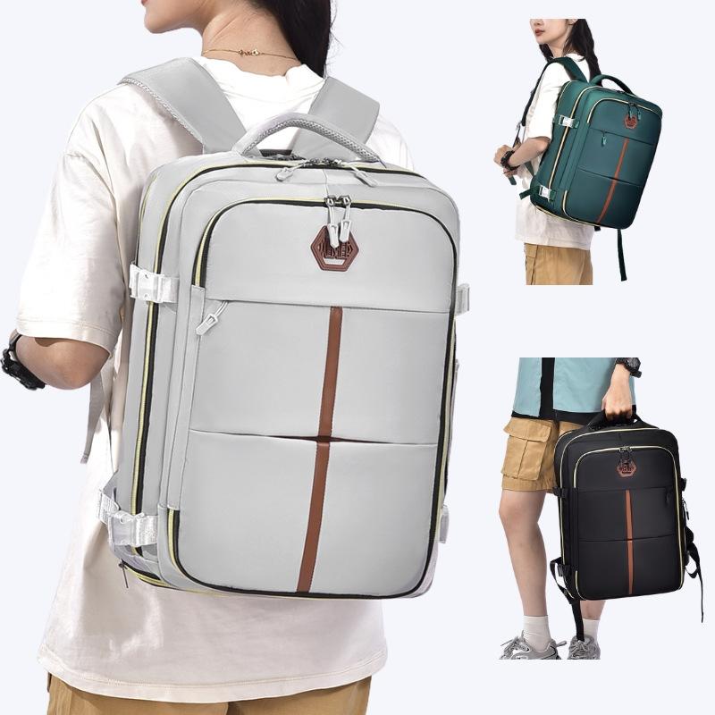 Large Capacity Travel Shoulder Bag For Students - Gray