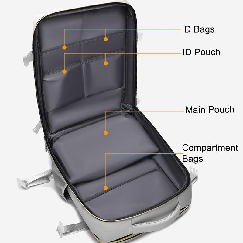 Large Capacity Travel Shoulder Bag For Students - Gray
