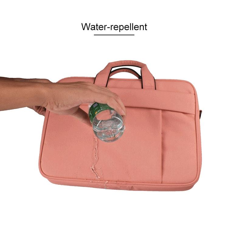 13.3 Inch Waterproof Anti-theft One-shoulder Handbag with Suitcase Belt - Black