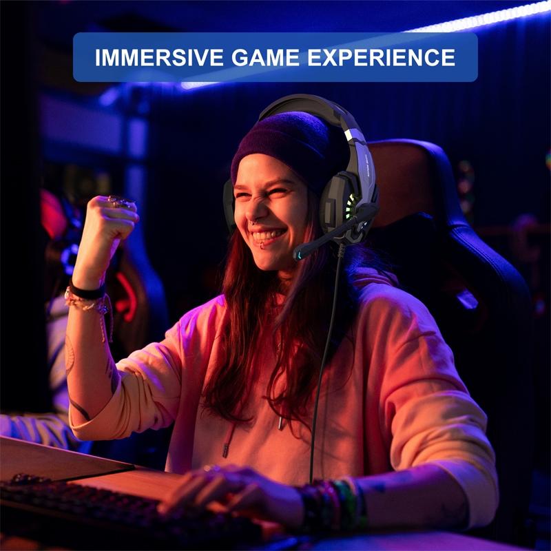 2.1M Gaming Headset With Mic Kotion Each G9000 Plus - Black White