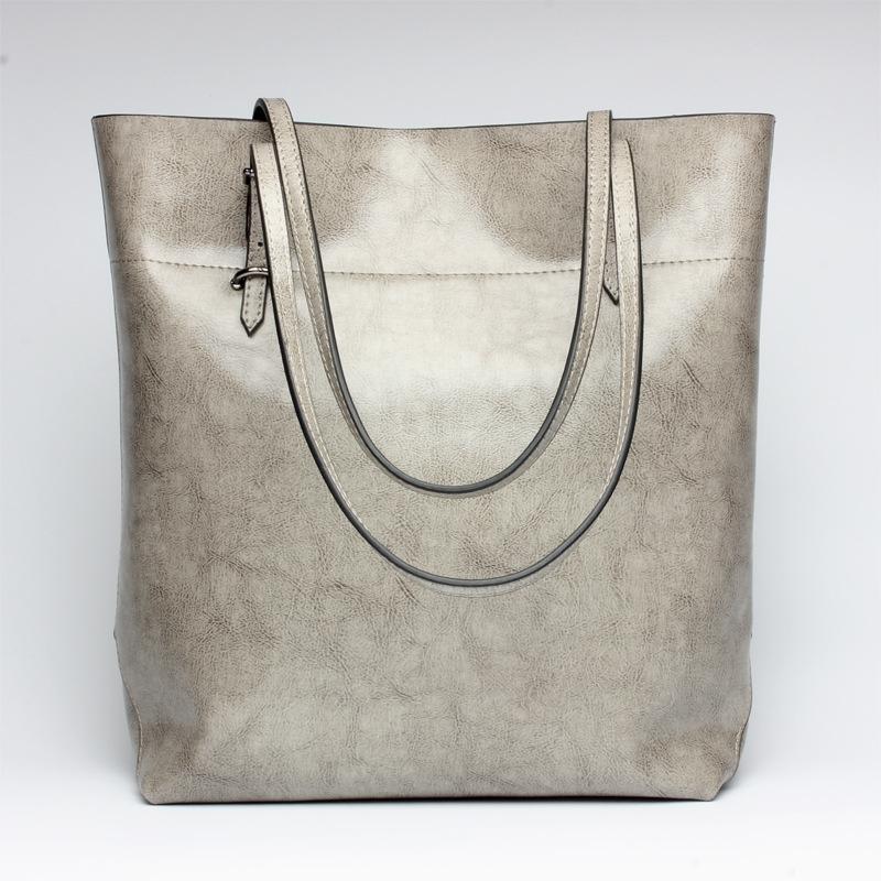 Stylish Shoulder Tote For Women - Vintage Wine Red Horizontal Version