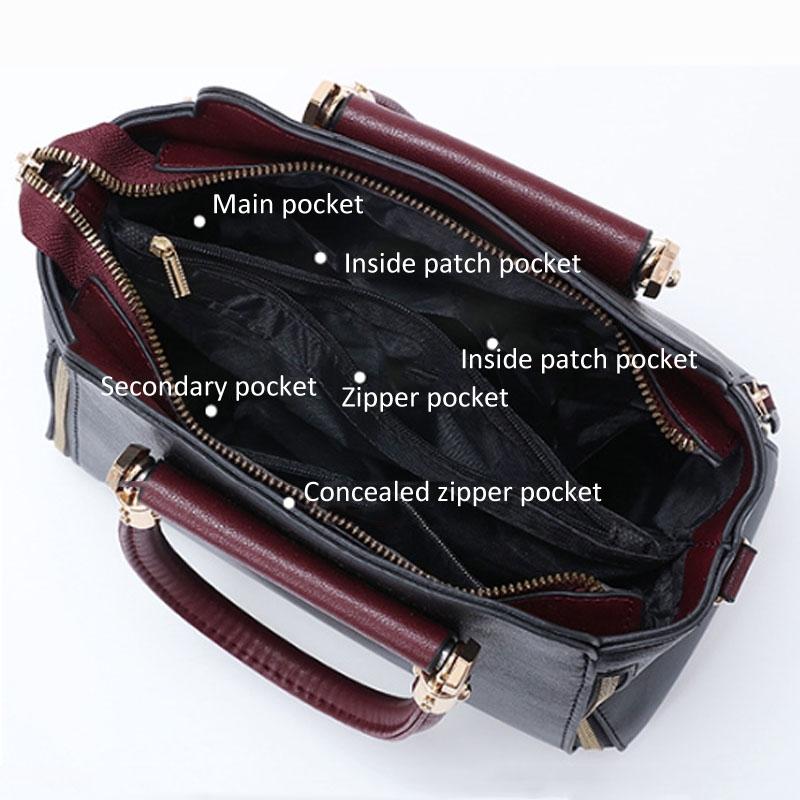 Large Capacity Women Colorblock Crossbody Bag - Pink