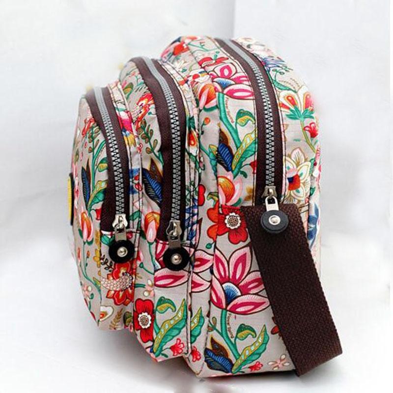 Waterproof Nylon Multilayer Crossbody Bag For Women - Animal Pattern