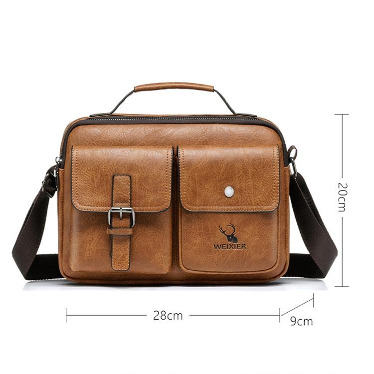 Retro Shoulder Bag For Men Large Capacity - Light Brown