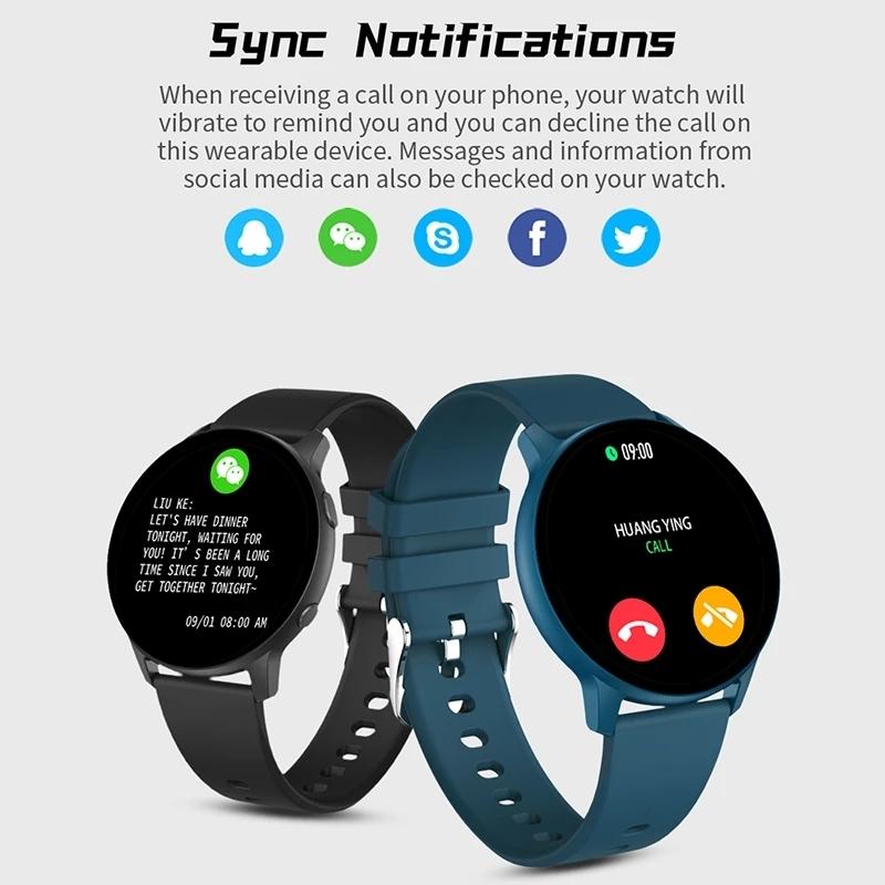Waterproof Smart Watch With Colour Screen - Ip68 - Blue